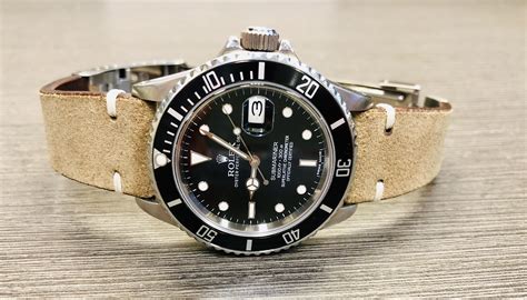 custom leather strap for rolex submariner.